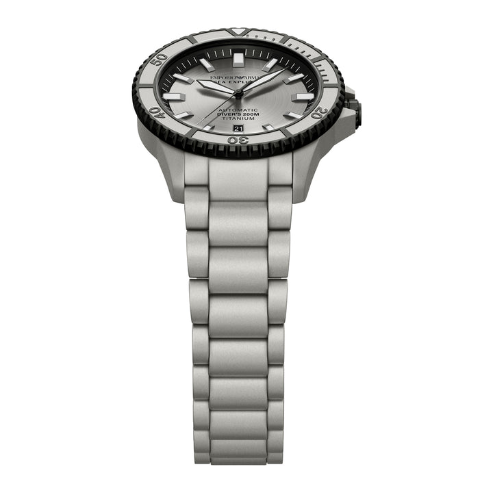 Emporio Armani Men's Sea Explorer Automatic Three-Hand Date Titanium Watch