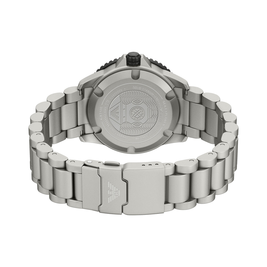 Emporio Armani Men's Sea Explorer Automatic Three-Hand Date Titanium Watch