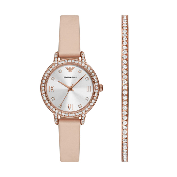 Emporio Armani Cleo Rose Gold Stainless Steel Set Women's Watch