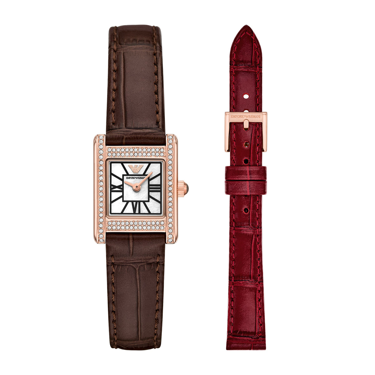 Emporio Armani Women's Interchangeable Leather Strap Watch Set - AR80083SET