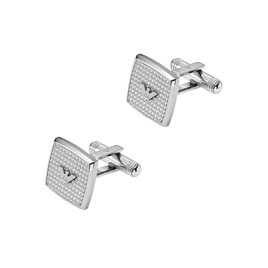 EMPORIO ARMANI MEN'S STAINLESS STEEL CUFF LINKS