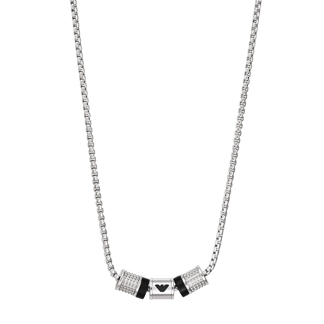 EMPORIO ARMANI ONYX RONDELLE NECKLACE