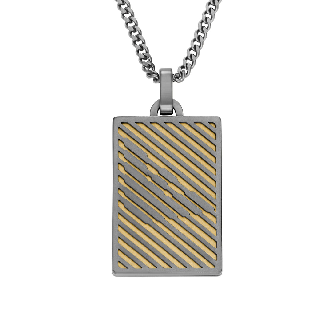 Emporio Armani Men's Two-Tone Stainless Steel Dog Tag Necklace