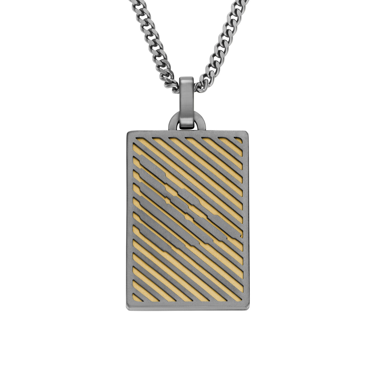 Emporio Armani Men's Two-Tone Stainless Steel Dog Tag Necklace