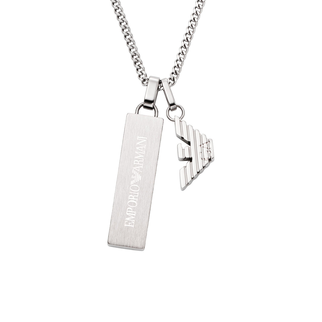 Emporio Armani Men's Stainless Steel Dog Tag Necklace