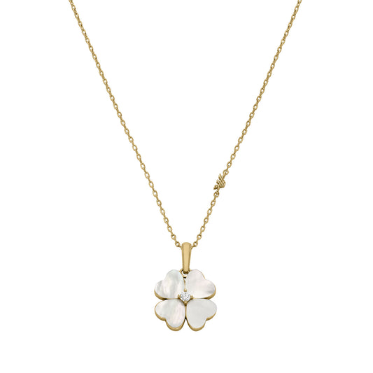 Emporio Armani Women's Mother of Pearl Clover Necklace