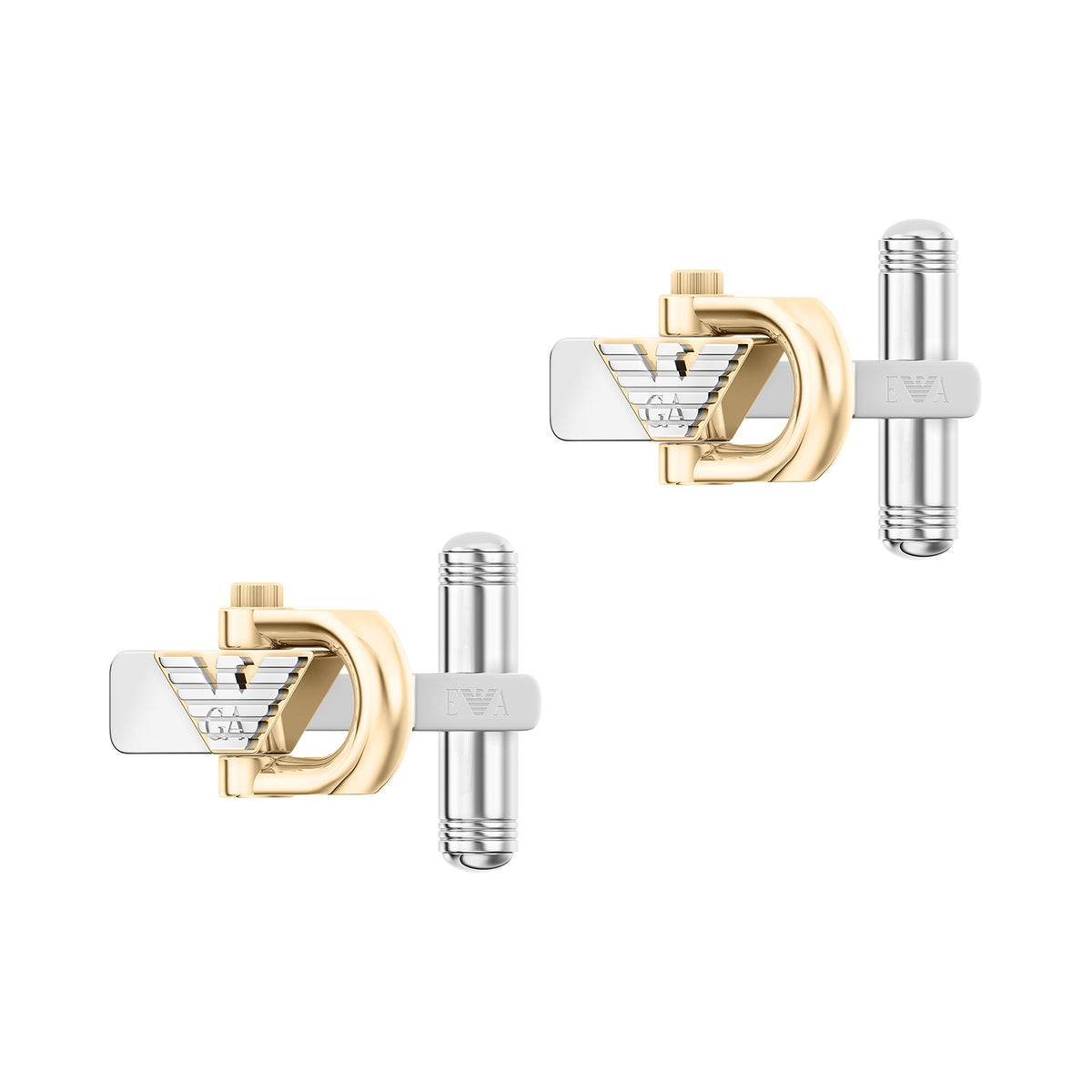 Emporio Armani Men's Two-Tone Stainless Steel Cuff Links