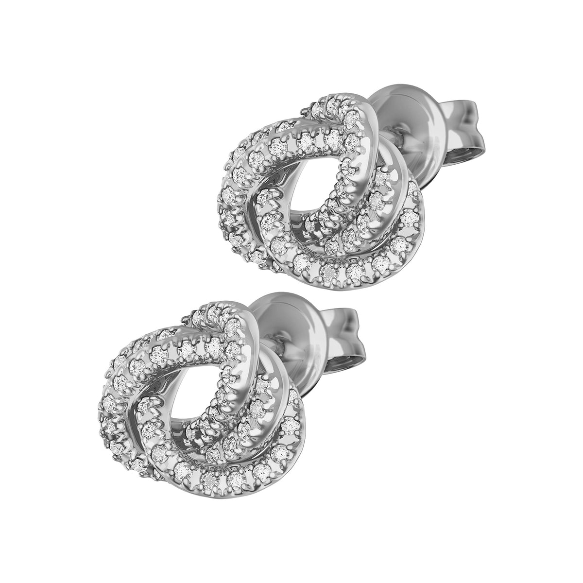 Emporio Armani Women's Silver-Tone Brass Stud Earrings