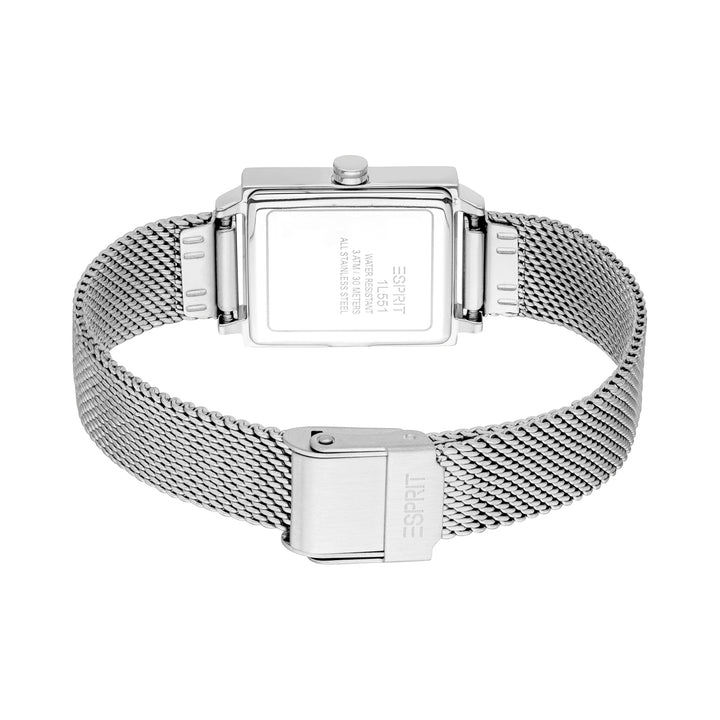 ESPRIT Women Watch, Two Tone Silver & Gold Color Case, White MOP Dial, Stainless Steel Mesh Bracelet, 2 Hands, 3 ATM