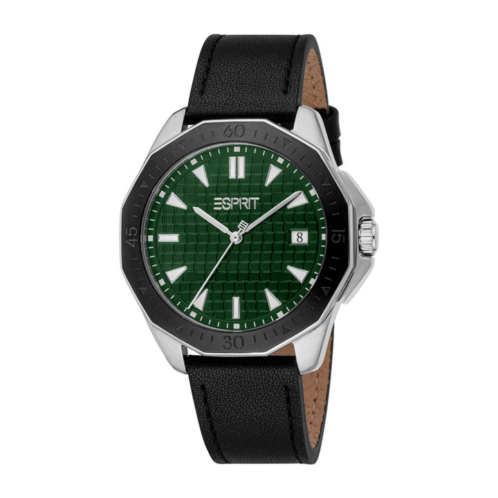 Esprit Men's 42mm Onyx Fashion Dark Green Dial Watch