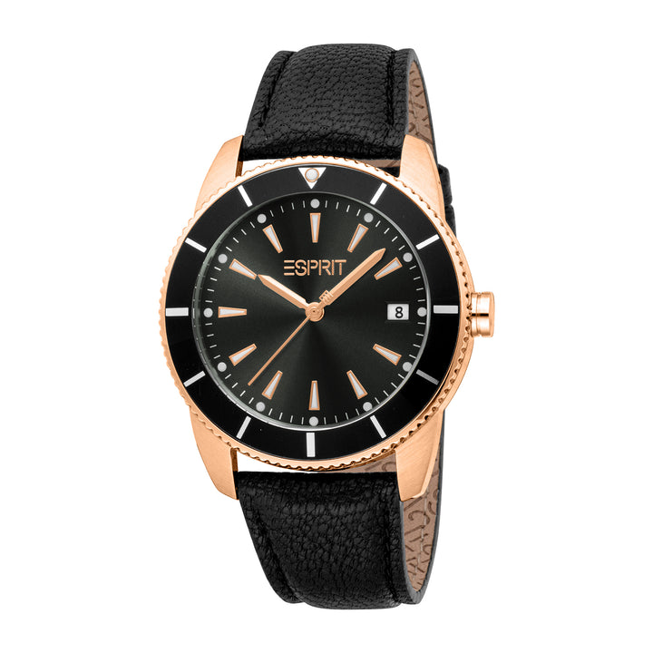Esprit Men's 42mm Fashion Black Dial Watch