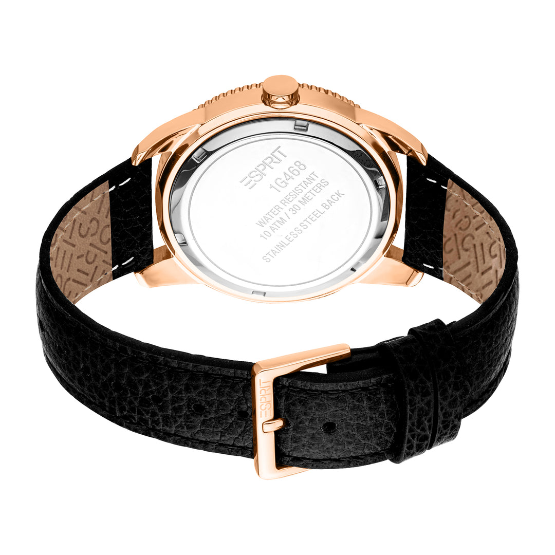 Esprit Men's 42mm Fashion Black Dial Watch
