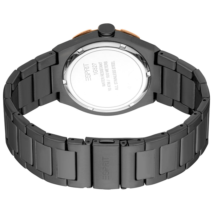 Esprit Men's 40mm Fashion Gun Color Dial Watch
