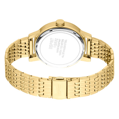 Esprit Men's 40mm Fashion Gold Color Dial Watch