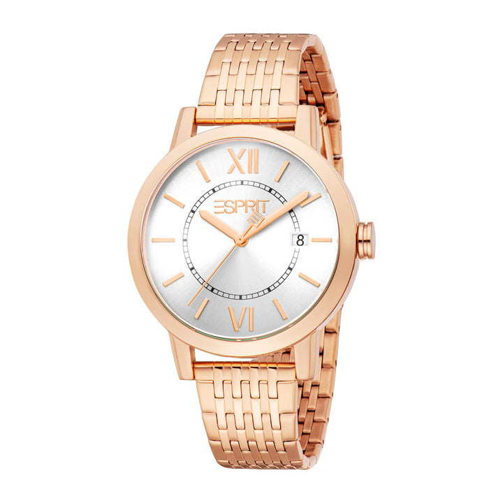 Esprit Men's 40mm Fashion Rose Gold Color Dial Watch