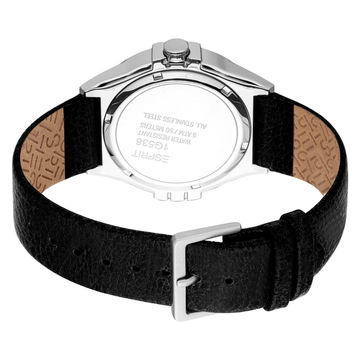 Esprit Men's 40mm Fashion Black Dial Watch