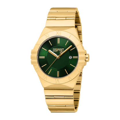 Esprit Men's 40mm Fashion Gold Color Dial Watch