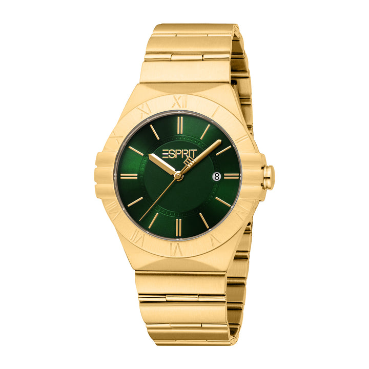 Esprit Men's 40mm Fashion Gold Color Dial Watch