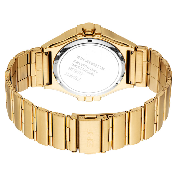 Esprit Men's 40mm Fashion Gold Color Dial Watch