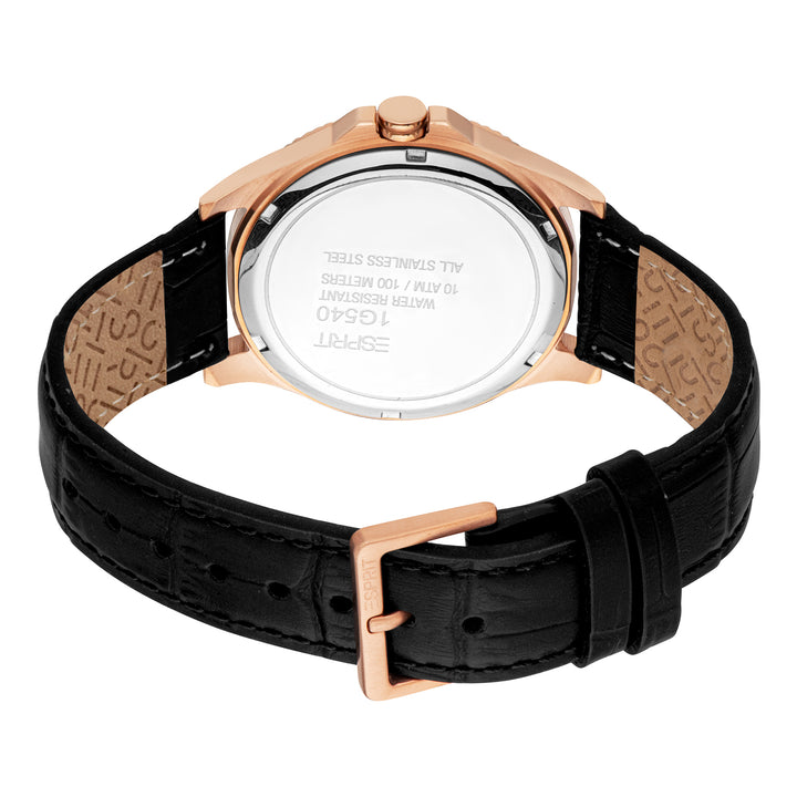 Esprit Men's 40mm Fashion Black Dial Watch