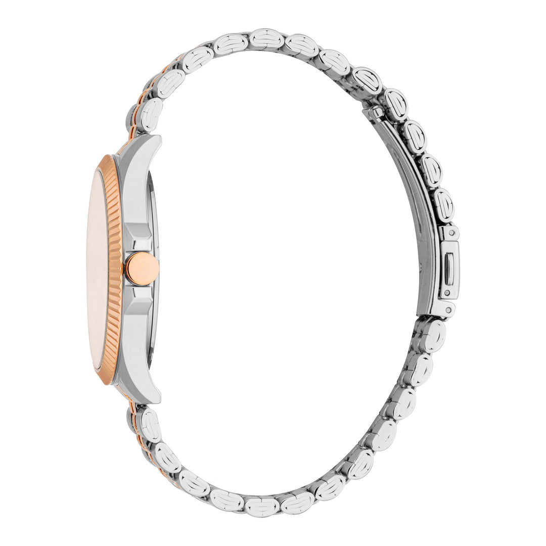 Esprit Men's 40mm Fashion Two Tone Silver & Rose Gold Color Dial Watch