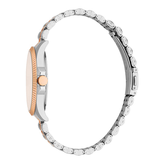 Esprit Men's 40mm Fashion Two Tone Silver & Rose Gold Color Dial Watch