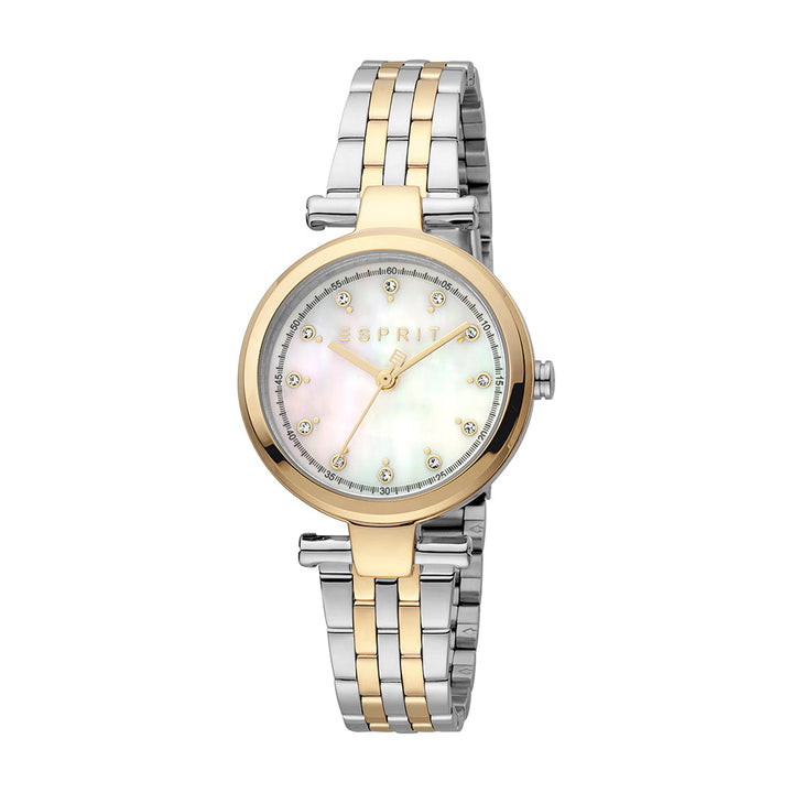 Esprit Women's Laila Dot Fashion Quartz Two Tone Silver and Gold Watch