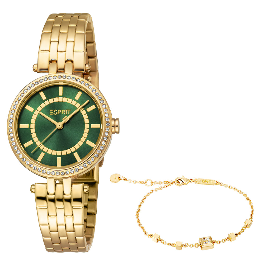 Esprit Women's 30mm Cora Fashion Dark Green Dial Watch