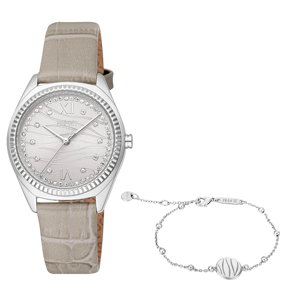 Esprit Women's 32mm Uma S Fashion Light Grey Dial Watch