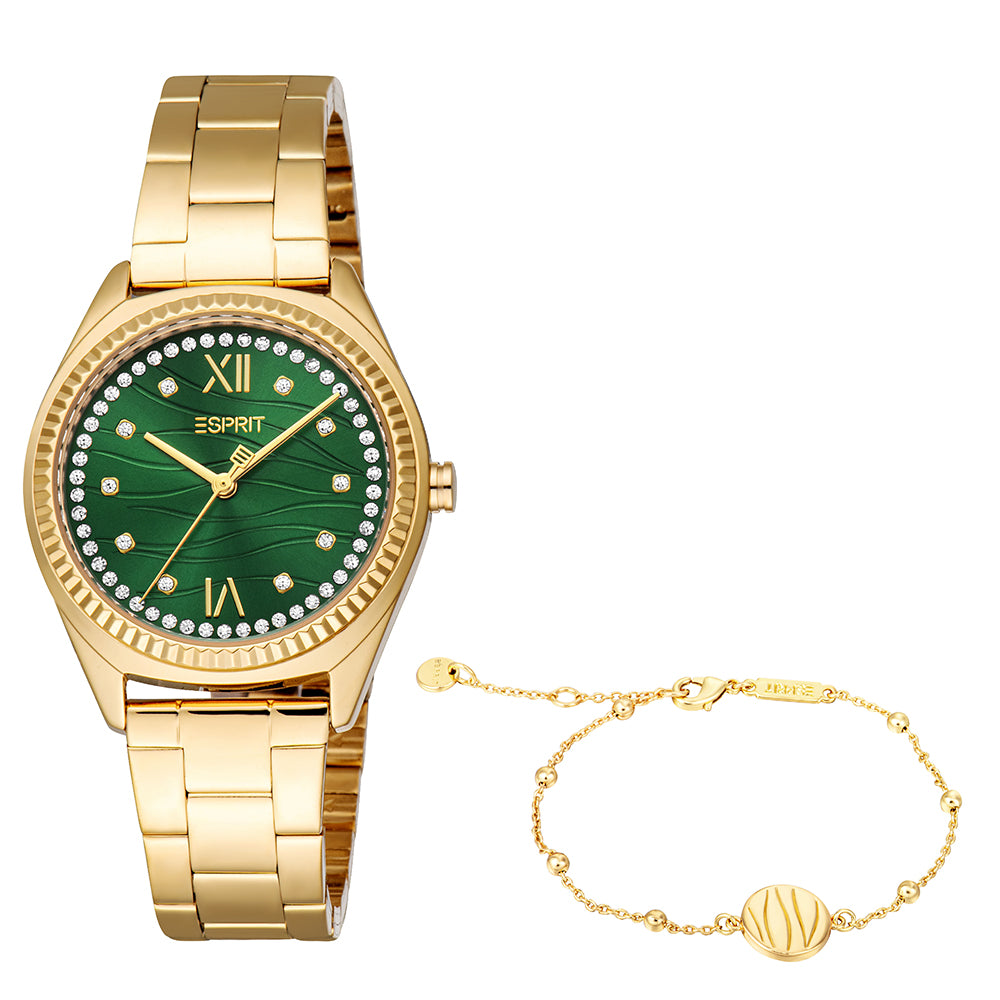 Esprit Women's 32mm Uma S Fashion Dark Green Dial Watch