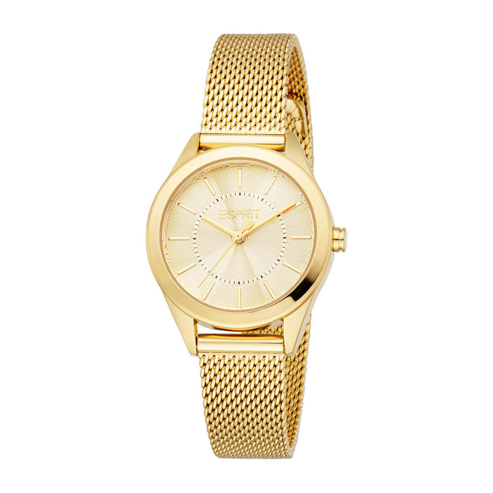 Esprit Women's 30mm Pointy Mesh Fashion Champagne Dial Watch