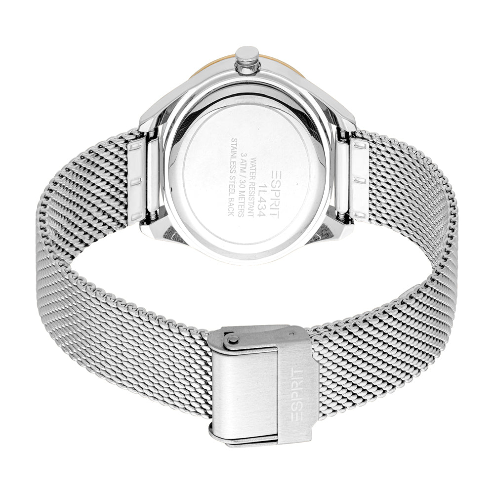 Esprit Women's 30mm Pointy Mesh Fashion Silver Dial Watch