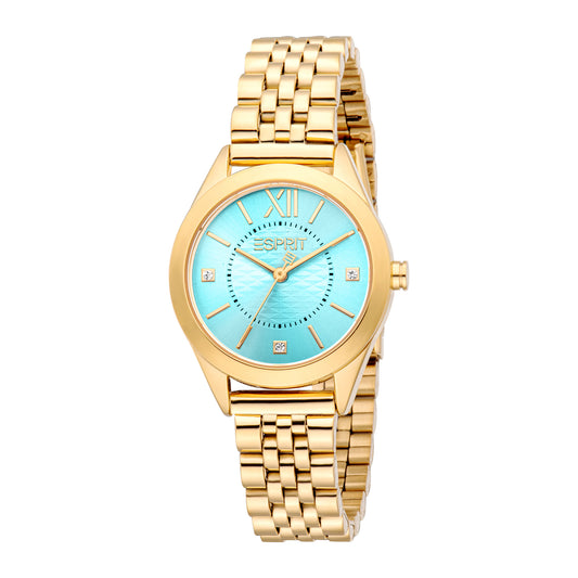 Esprit Women's 30mm Fashion Gold Color Dial Watch