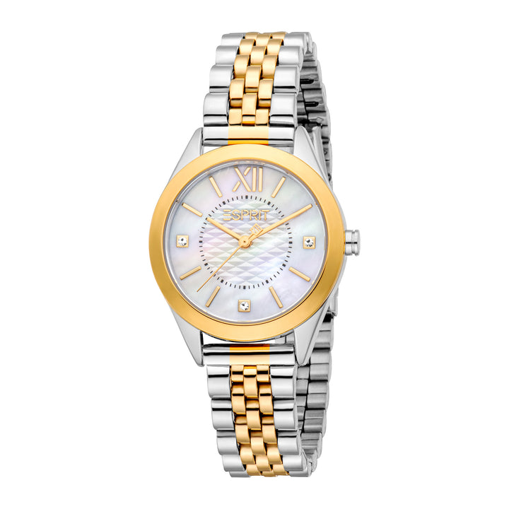 Esprit Women's 30mm Fashion Two Tone Silver & Gold Color Dial Watch