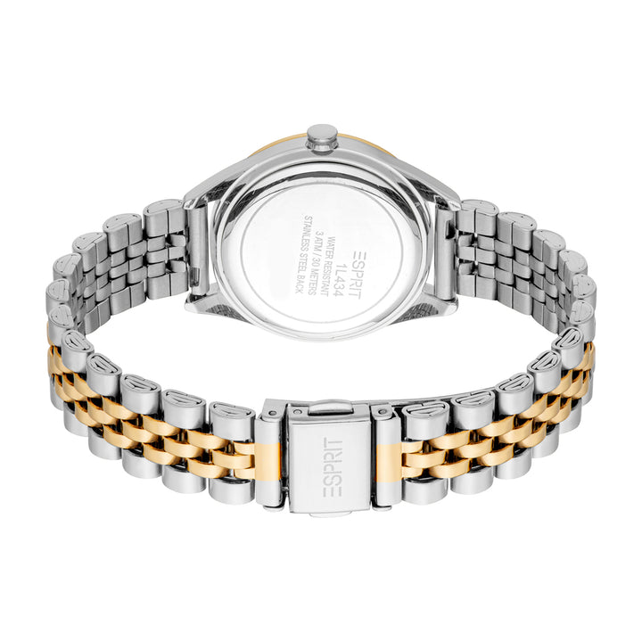 Esprit Women's 30mm Fashion Two Tone Silver & Gold Color Dial Watch