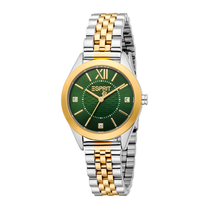 Esprit Women's 30mm Fashion Two Tone Silver & Gold Color Dial Watch