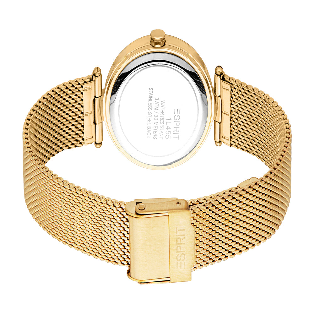 Esprit Women's 30mm Autumn Mesh Fashion Champagne Dial Watch