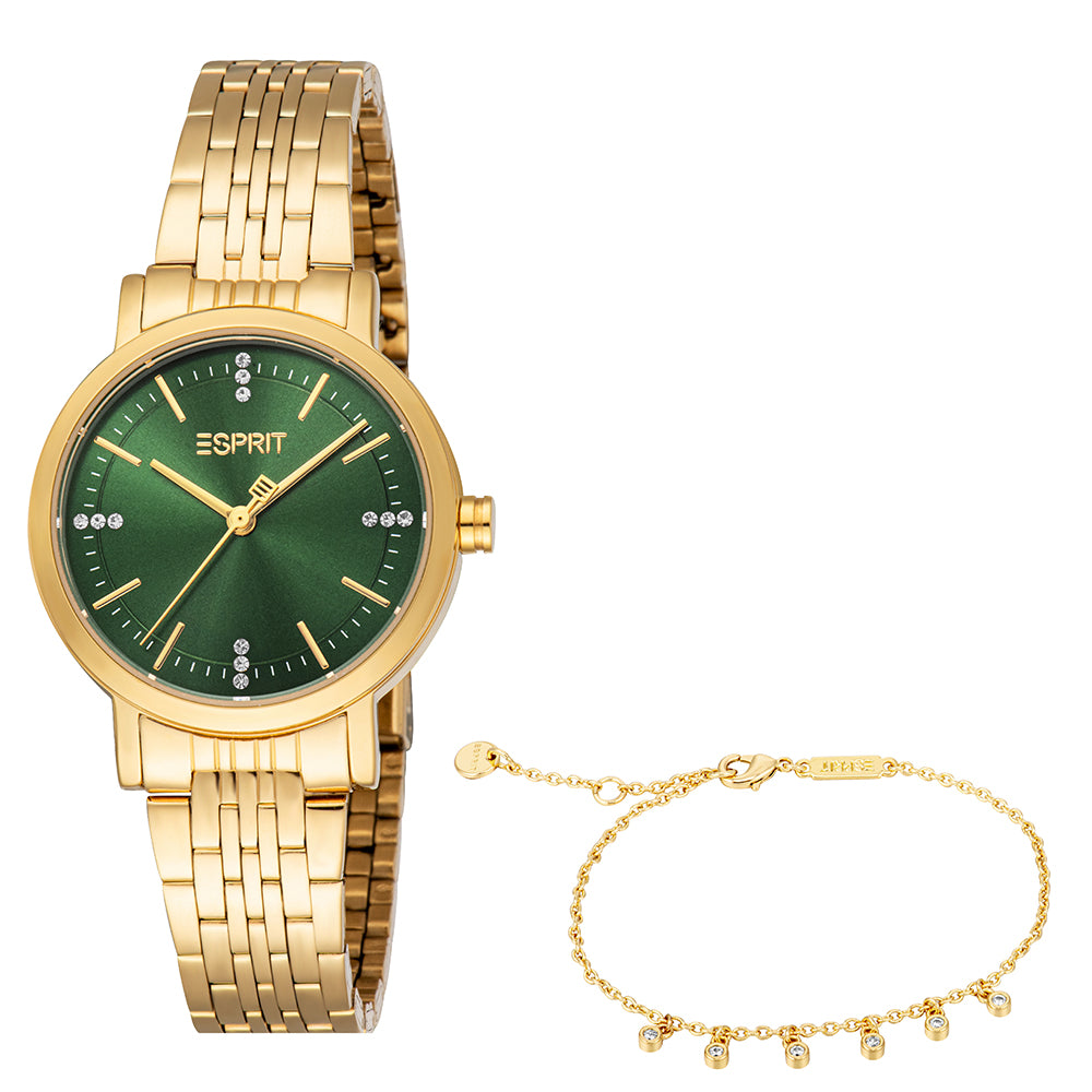 Esprit Women's 30mm Florence Fashion Dark Green Dial Watch