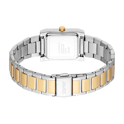 Esprit Women's 23 x 23.5mm Fashion Two Tone Silver & Gold Color Dial Watch