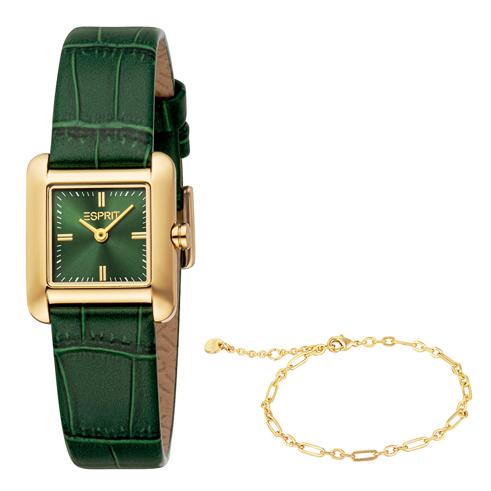 Esprit Women's 23 x 21mm Hazel Fashion Dark Green Dial Watch