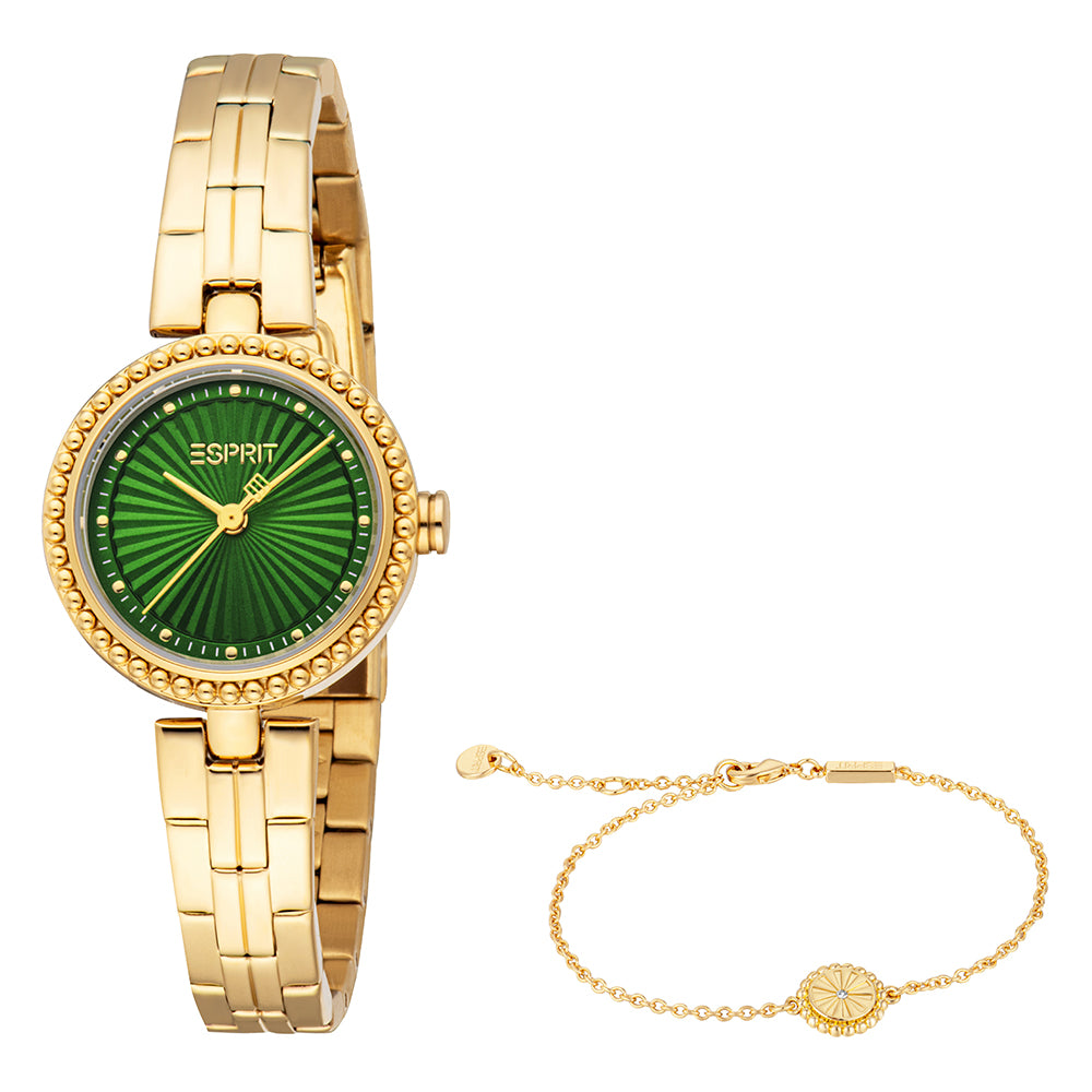 Esprit Women's 26mm Fable Fashion Dark Green Dial Watch