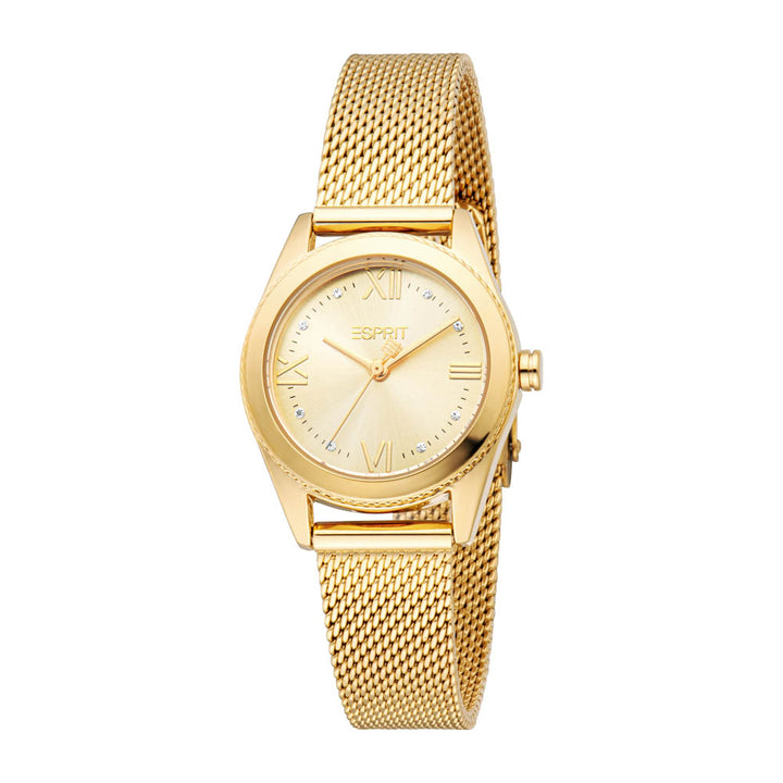 Esprit Women's 28mm Emery Mesh Fashion Champagne Dial Watch