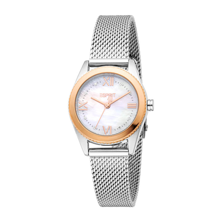 Esprit Women's 28mm Emery Mesh Fashion White MOP Dial Watch