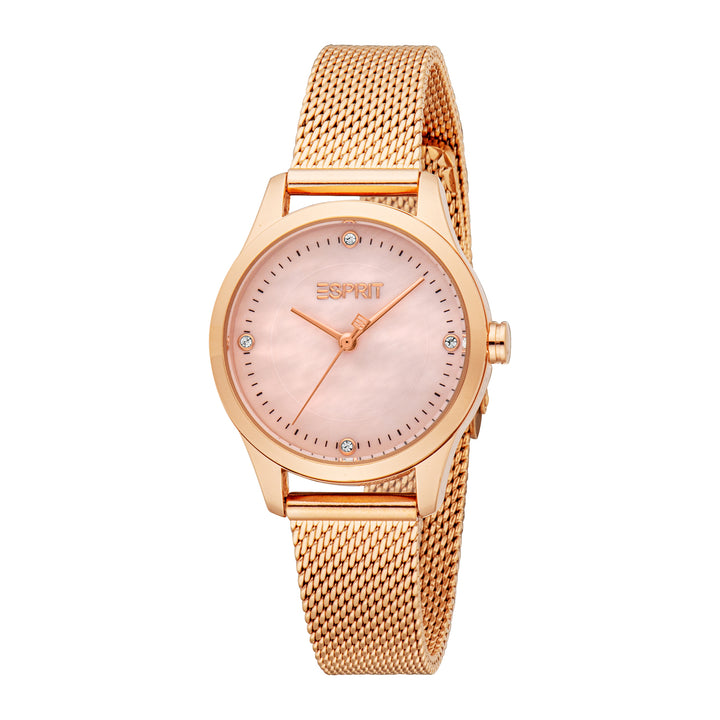 Esprit Women's 30mm Fashion Rose Gold Color Dial Watch