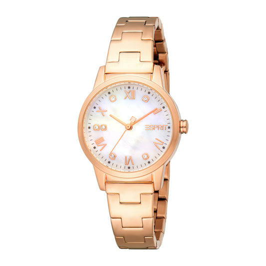 Esprit Women's 30mm Fashion Rose Gold Color Dial Watch