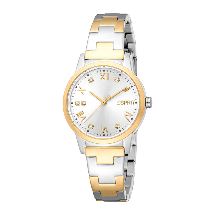 Esprit Women's 30mm Fashion Two Tone Silver & Gold Color Dial Watch