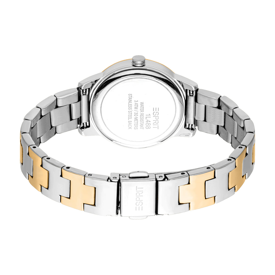 Esprit Women's 30mm Fashion Two Tone Silver & Gold Color Dial Watch