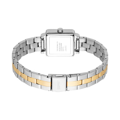 Esprit Women's 22 x 29.5mm Fashion Two Tone Silver & Gold Color Dial Watch