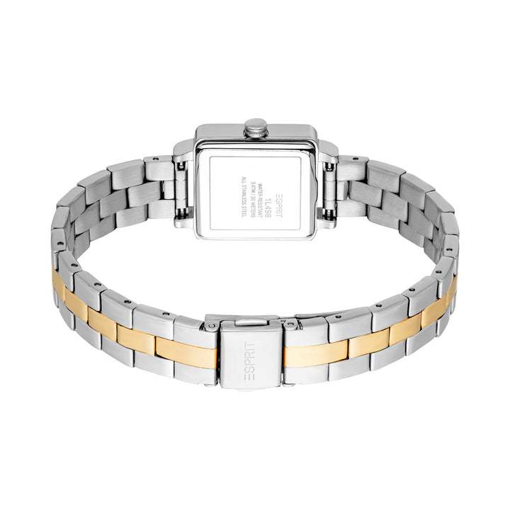 Esprit Women's 22 x 29.5mm Fashion Two Tone Silver & Gold Color Dial Watch