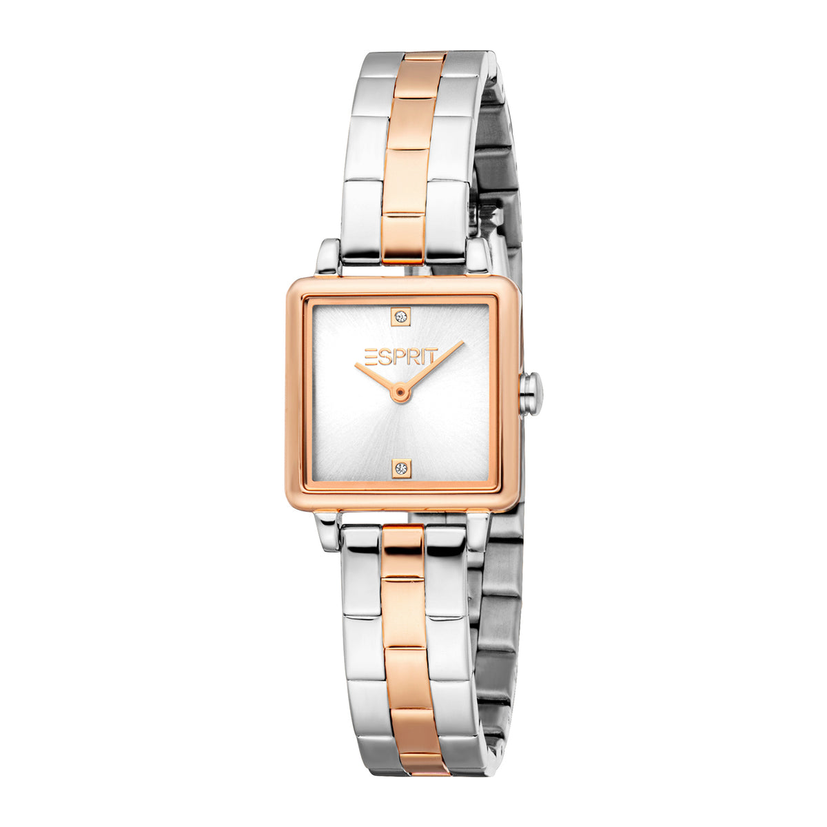 Esprit Women's 22 x 29.5mm Fashion Two Tone Silver & Rose Gold Color Dial Watch